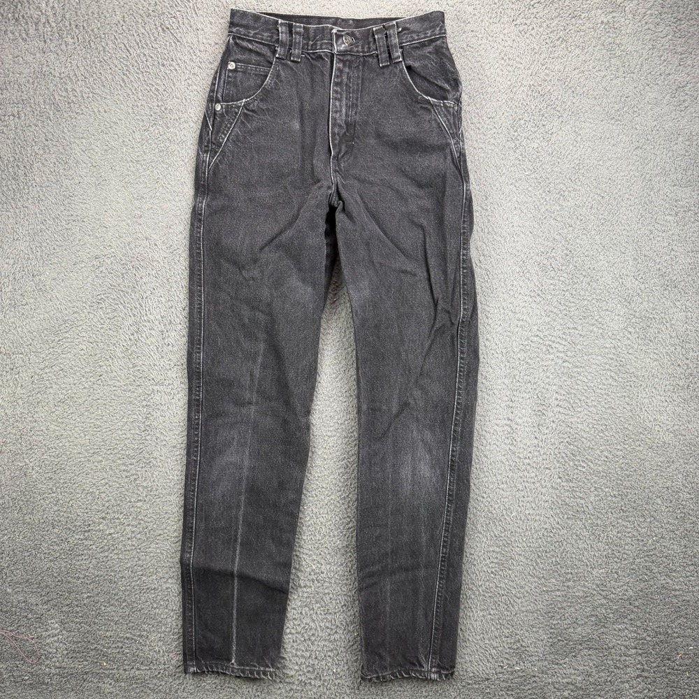 Wrangler Vintage 90s High Rise Black Denim Jeans Made in USA 14 Reg NG786DB
